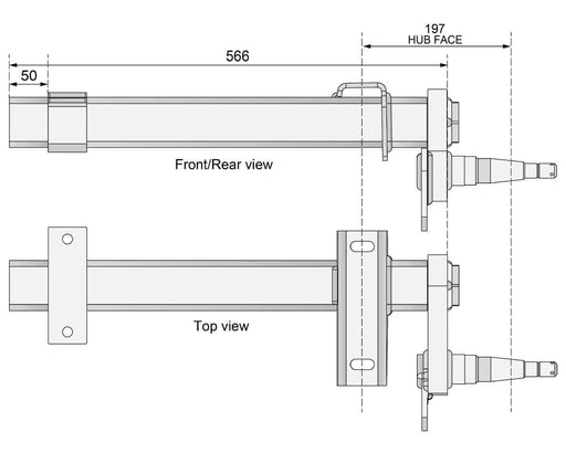 Half-beam Duratorque Right - 1500kg Per Pair - Retro - – view 2