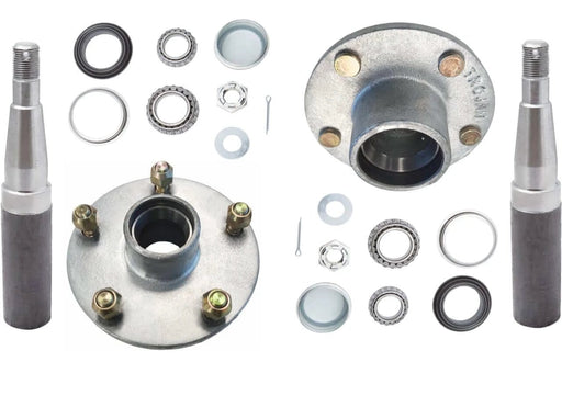 Trojan Hub and Stub Kit 5x5x7/16 Weld On Non Braked 38mm Stub Axle 160HUB 39SA For Rugged Trailers And Light Vehicles