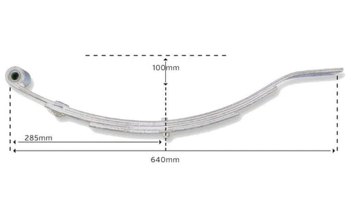 Trojan Short Series Multi Leaf Slipper Spring 3LF 1250kg Pair Durable Load Sharing For Commercial Vehicles