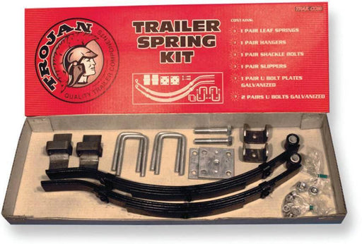 Trojan Durable Three Leaf Spring Kit 750kg Pair For Single Axle Trailers With Hardware Included