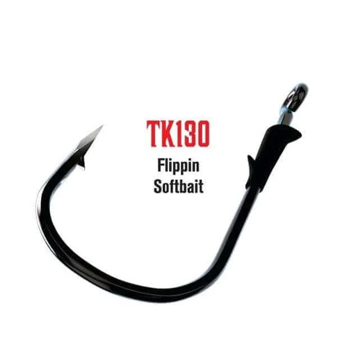 Trokar TK130 Flippin Softbait Hook 5/0 Pack Of 4 For Bass Anglers Secure Grip In Heavy Cover Fast Penetration