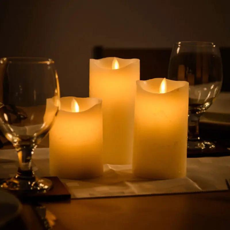 salelink.co.nz Unbranded 18cm LED Flickering Candle 18cm Real Wax LED Flickering Candle With Real Flame