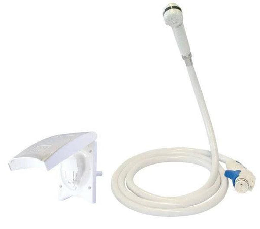 Truma Ultraflow Compact Outdoor Shower Kit For RVs White Easy Install Reliable Outdoor Washing Point