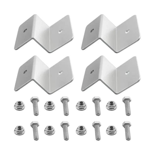 4pcs Solar Panels Mounting kits Aluminum Alloy Brackets for RV Boat Home – view 1