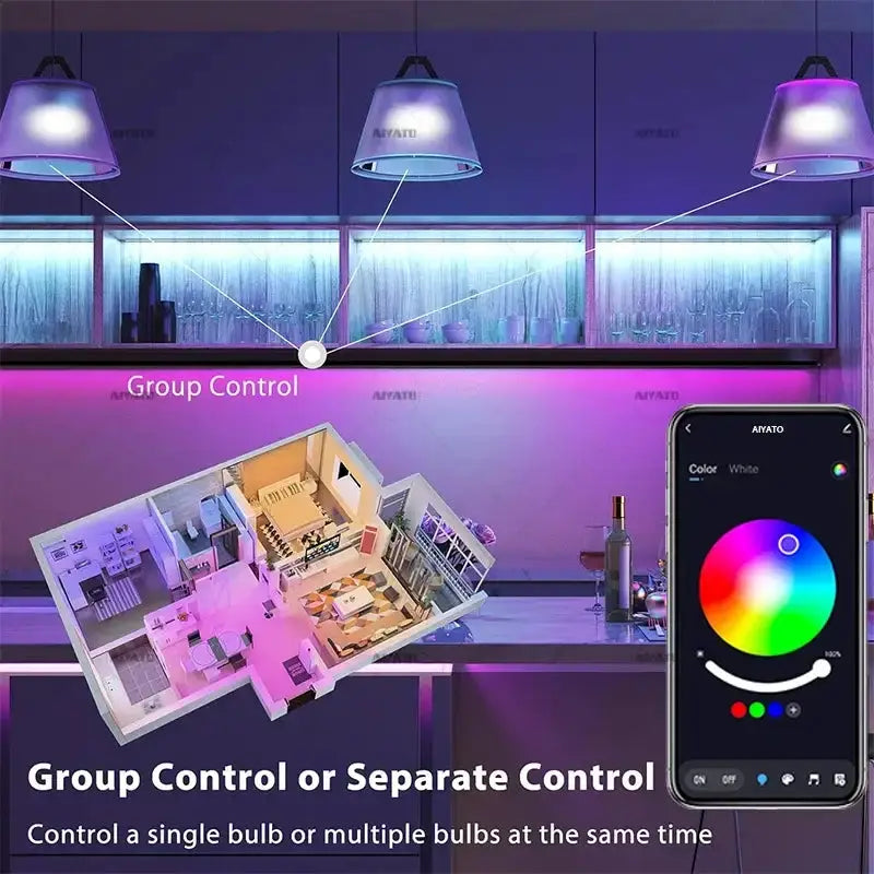 Habicare Smart LED Bulb 15W/18W E27/B22, Dimmable Smart LED Bulb 15W/18W E27/B22, Dimmable