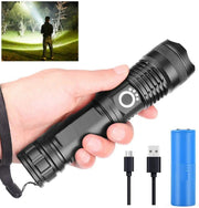 LED Torch Rechargeable High Lumens Flashlight with 26650 Battery – view 1