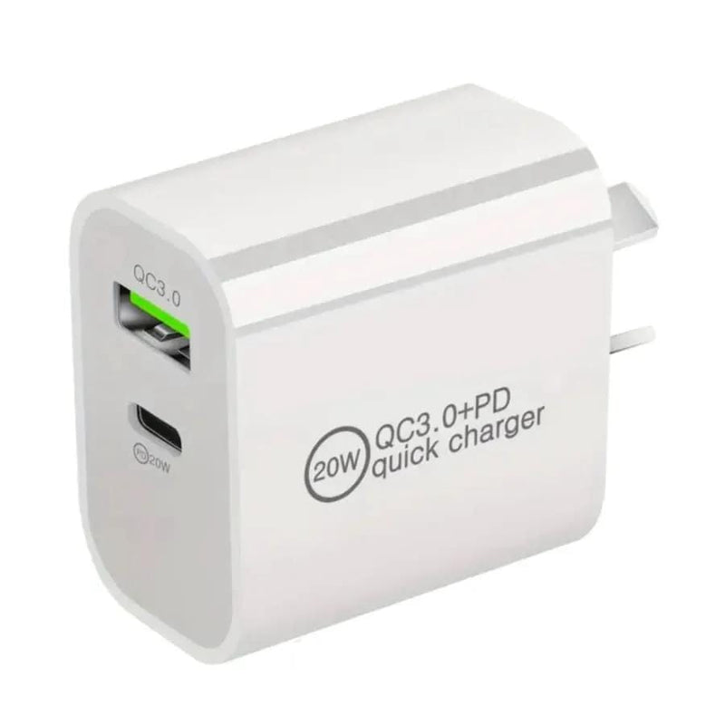 Type C & USB Power Adapter Wall Plug (NZ / AUS) – view 1