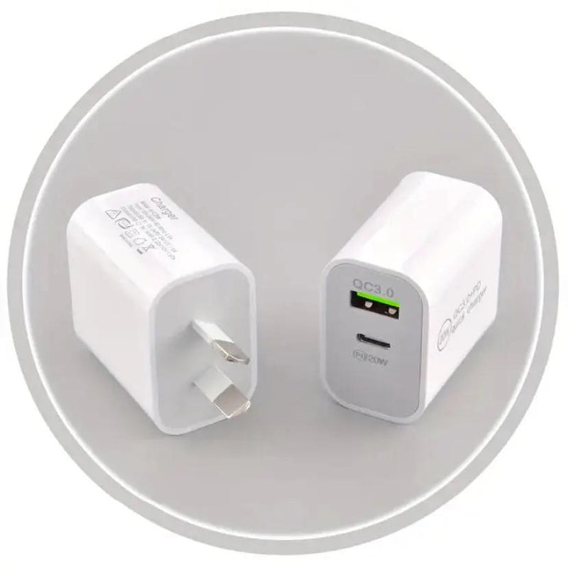 Type C & USB Power Adapter Wall Plug (NZ / AUS) – view 2