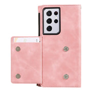 salelink.co.nz Unbranded Samsung S21 Ultra Case Pink Samsung S21 Ultra Dual Layer Wallet Case