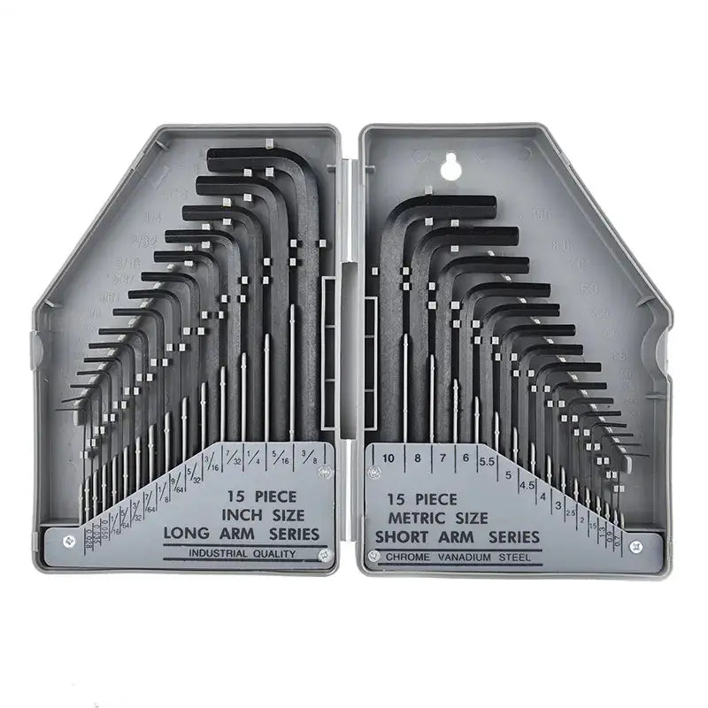 30PC L-Shaped Hex Key Tool Set with Plastic Case - Professional Allen Wrench Set – view 5