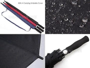 Black Double-Canopy Umbrella Windproof 150CM Large Auto-Open +Cover – view 6