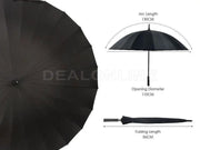 dealonline.co.nz dealonlinenz 24-Rib Umbrella with Carrying Cover - Arc 130CM NAVY Navy 24 Rib Umbrella Arc 130cm Manual Open