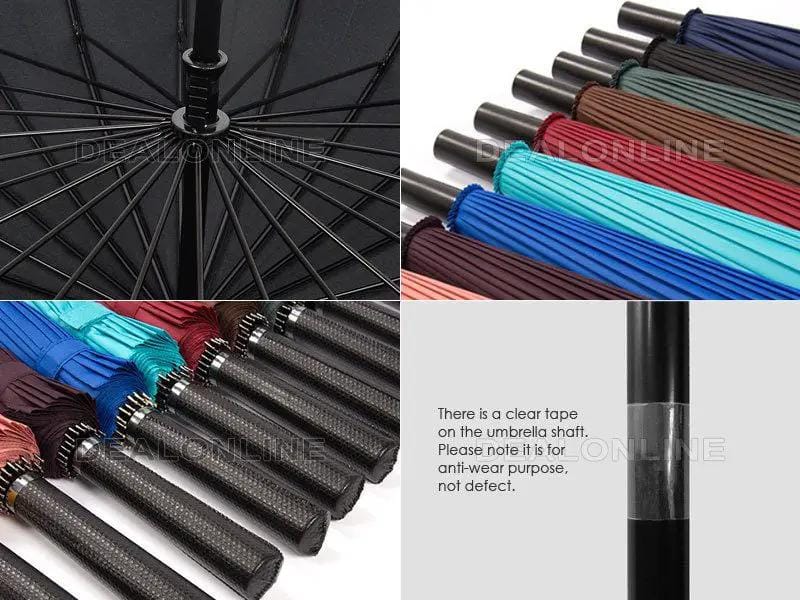 dealonline.co.nz dealonlinenz 24-Rib Umbrella with Carrying Cover - Arc 130CM NAVY Navy 24 Rib Umbrella Arc 130cm Manual Open