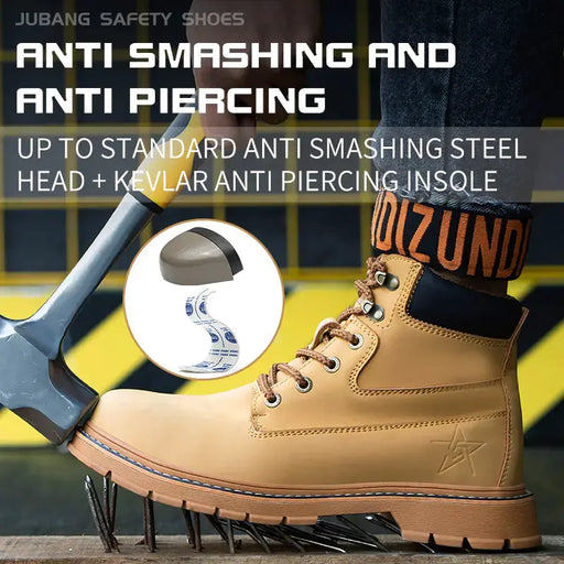 Men's Waterproof Steel-Toe Winter Plush Safety Boots – view 1