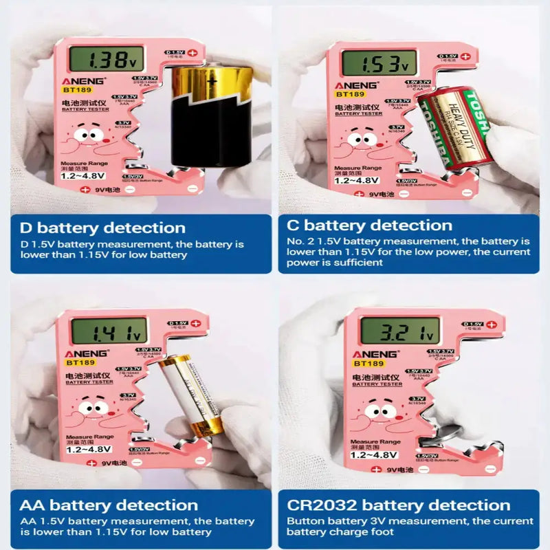 Universal Battery Tester for AA/AAA/C/D/9V/1.5V/3V (2 colours available) – view 10