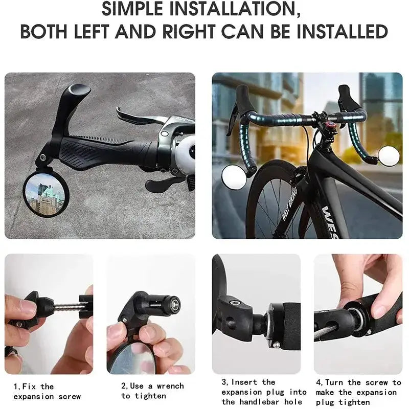 Habicare SS Universal Bicycle Rearview Mirror (1pc & 2pcs) Universal Bicycle Rearview Mirror (1pc & 2pcs)