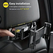 Universal Car Headrest Tablet & Phone Holder Mount (Black & Red) – view 2