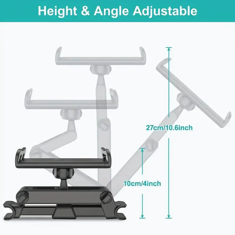 Universal Car Headrest Tablet & Phone Holder Mount (Black & Red) – view 4