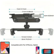 Universal Car Headrest Tablet & Phone Holder Mount (Black & Red) – view 7