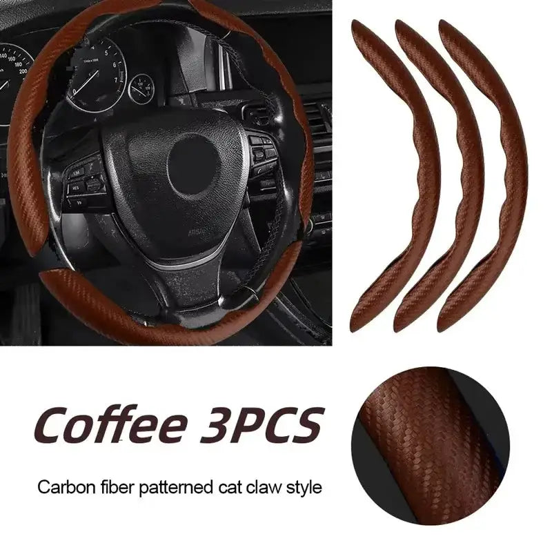 Universal Microfiber Leather Car Steering Wheel Cover (different colours & sets available) – view 6