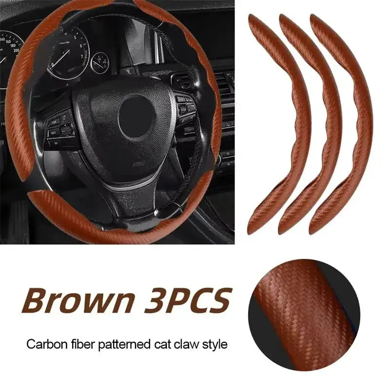 Universal Microfiber Leather Car Steering Wheel Cover (different colours & sets available) – view 8