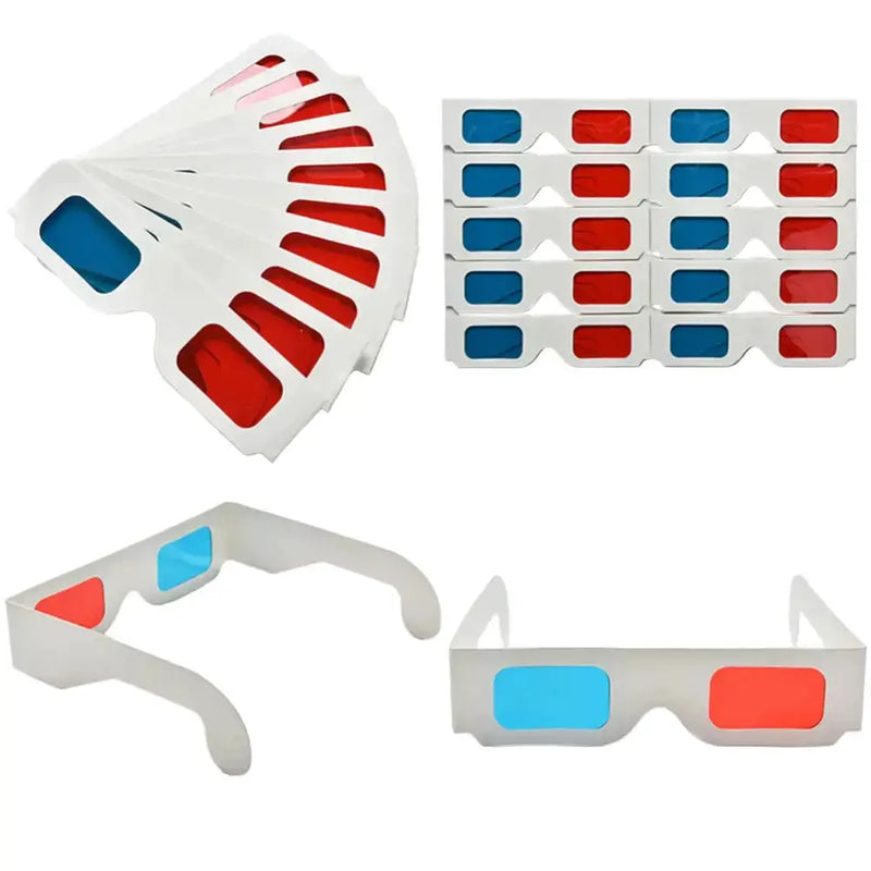 Habicare 9eight5 Universal Paper 3D Glasses (Red/Blue) – Pack of 10 Universal Paper 3D Glasses (Red/Blue) – Pack of 10