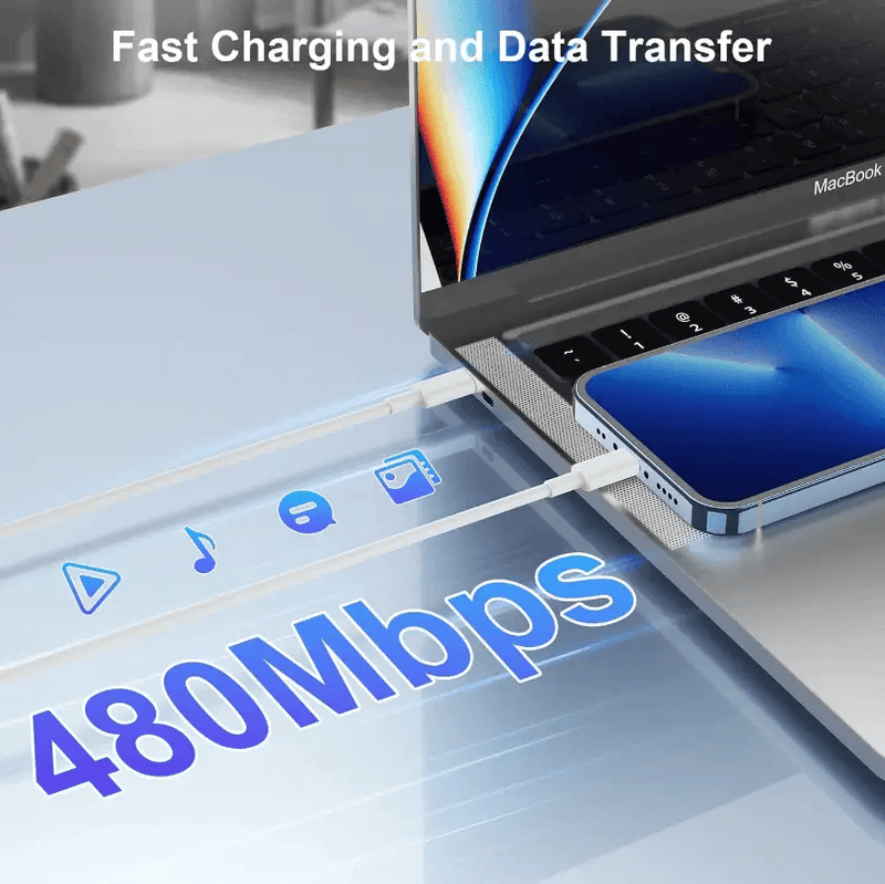 USB-C to Lightning Cable 1 Meter – Fast Charging iPhone & iPad Charger Cable – view 4