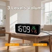 USB Digital Alarm Clock – TEMP & Date Display with 5-Level Brightness – view 7