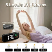 USB Digital Alarm Clock – TEMP & Date Display with 5-Level Brightness – view 11
