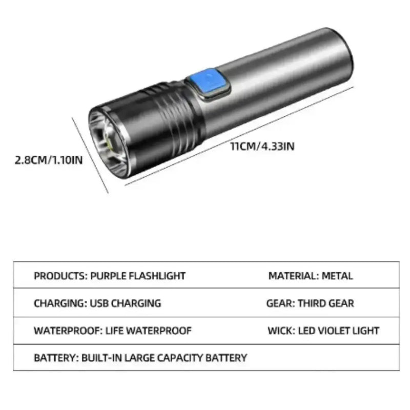 Habicare HBC UV Blacklight (Rechargeable) Habicare Rechargeable UV Blacklight Torch 395NM