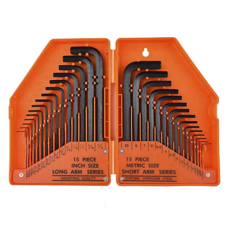 30PC L-Shaped Hex Key Tool Set with Plastic Case - Professional Allen Wrench Set – view 2