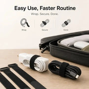 Habicare Reusable Black Nylon Hook & Loop Cable Ties Reusable Black Nylon Hook & Loop Cable Ties