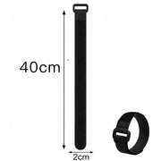 Habicare Reusable Black Nylon Hook & Loop Cable Ties Reusable Black Nylon Hook & Loop Cable Ties