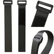 Habicare Reusable Black Nylon Hook & Loop Cable Ties Reusable Black Nylon Hook & Loop Cable Ties