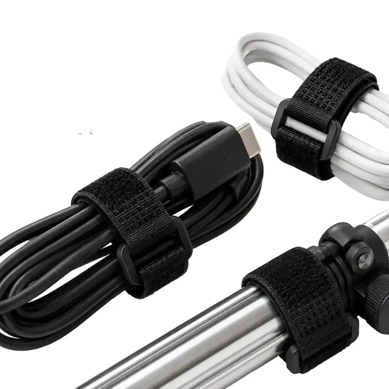 Habicare Reusable Black Nylon Hook & Loop Cable Ties Reusable Black Nylon Hook & Loop Cable Ties