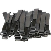 Habicare Reusable Black Nylon Hook & Loop Cable Ties Reusable Black Nylon Hook & Loop Cable Ties