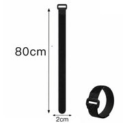Habicare Reusable Black Nylon Hook & Loop Cable Ties Reusable Black Nylon Hook & Loop Cable Ties