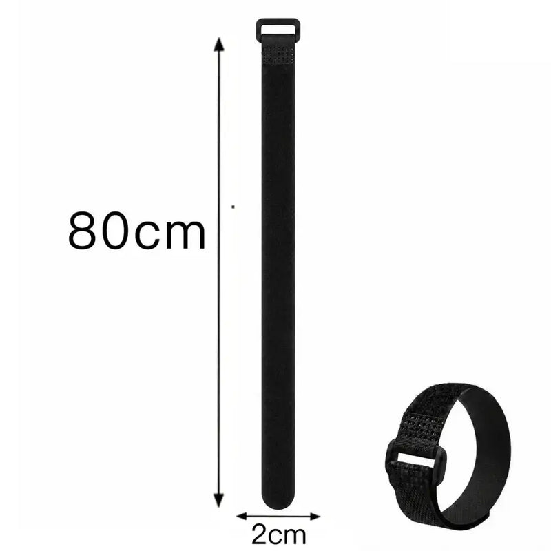 Habicare Reusable Black Nylon Hook & Loop Cable Ties Reusable Black Nylon Hook & Loop Cable Ties