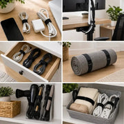 Habicare Reusable Black Nylon Hook & Loop Cable Ties Reusable Black Nylon Hook & Loop Cable Ties