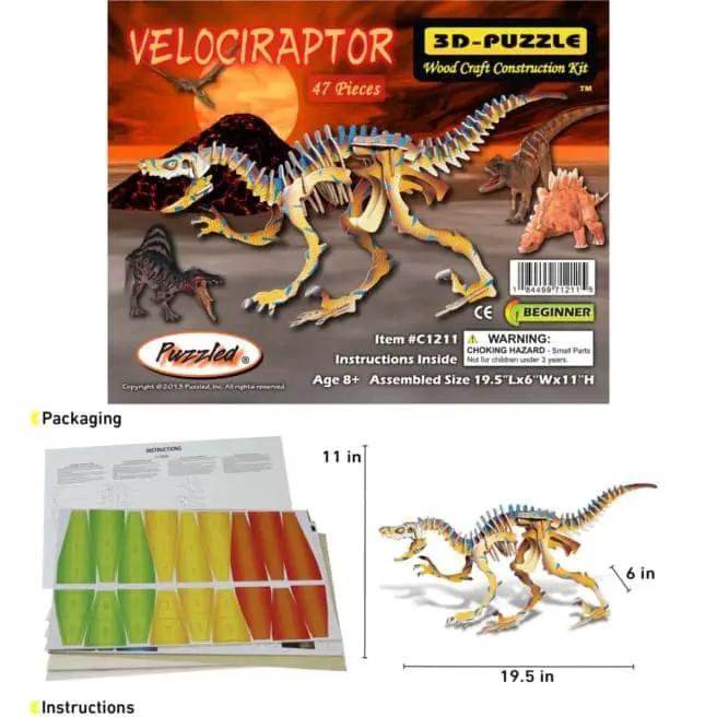 9eight5 3D Puzzle Velociraptor (illuminated) Velociraptor (illuminated)