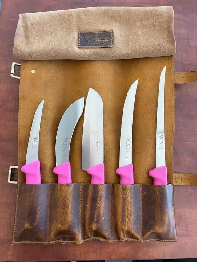 Victory Knives General Victory Pink Set Victory Pink Knife Set 5 Piece — Kitchen & Food Prep NZ | Action Outdoors
