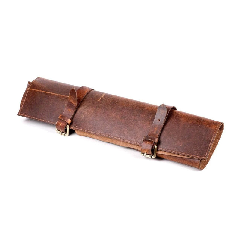 Victory Knives Knife Sheaths Victory Leather Knife Wrap- 5 Pockets Victory Knives Leather Knife Wrap 5 Pockets for Travel