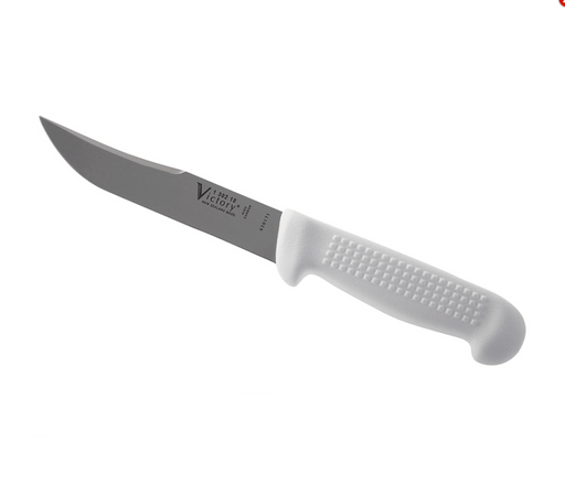Victory Outdoor Knife 15cm One Knife WH Handle with carbon steel blade and white handle, ideal for outdoor use.