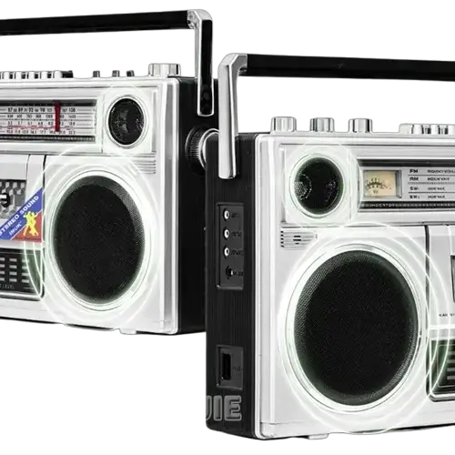 Habicare SS Volkswagen-Style Retro Bluetooth Cassette Radio Volkswagen-Style Retro Bluetooth Cassette Radio