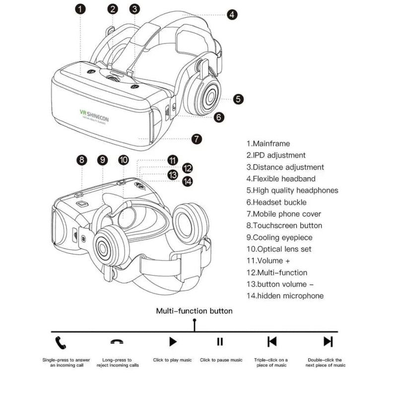 9eight5 Electronics Accessories VR Goggles (with remote & headphones) VR Goggles (with remote & headphones)
