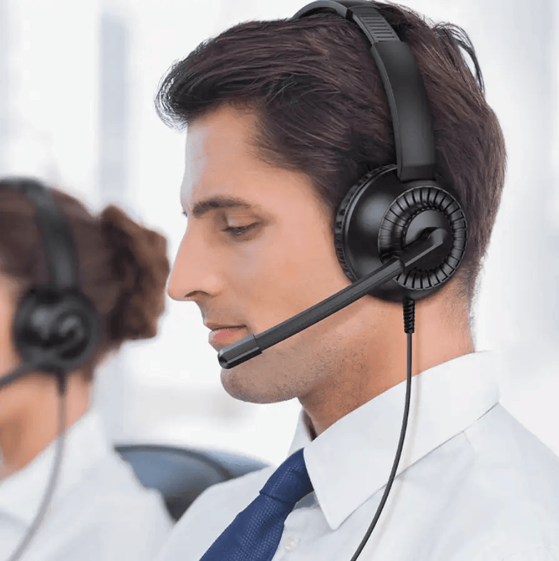 techplus W112 Pure Wired Call Center Headset 3.5mm USB-A NZ W112 Pure Wired Call Center Headset USB A NZ