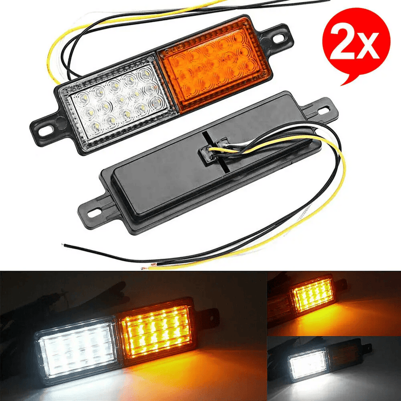 Pair LED Bullbar Indicator Tail Lights Front Park DRL Light For ARB TJM Lamp – view 5