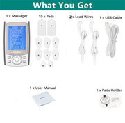 TENS Machine with 24 Massage Modes & 10 Pads – view 8