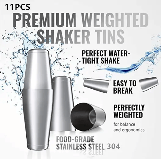 salelink.co.nz Unbranded 11PCS Cocktail Shaker Bar Set 11PCS Cocktail Shaker Bar Set | Action Outdoors NZ