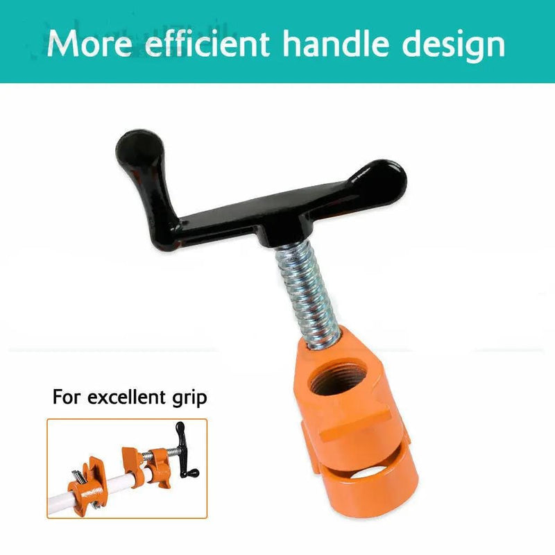 3/4'' Gluing Pipe Clamp 4 Pcs Heavy Duty WOODWORKING VICE TOOLS Wide Protect Pad – view 4